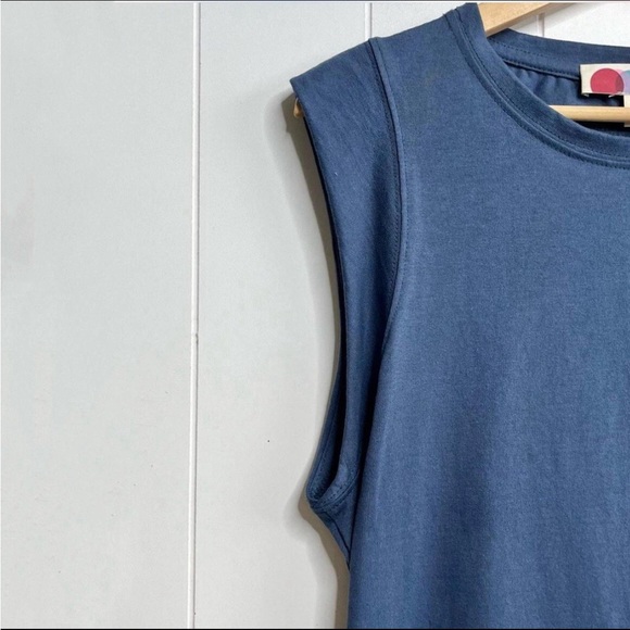 NWOT Free People Beach Navy Blue Simone Midi Cutout Back Dress Sz M - Picture 6 of 8